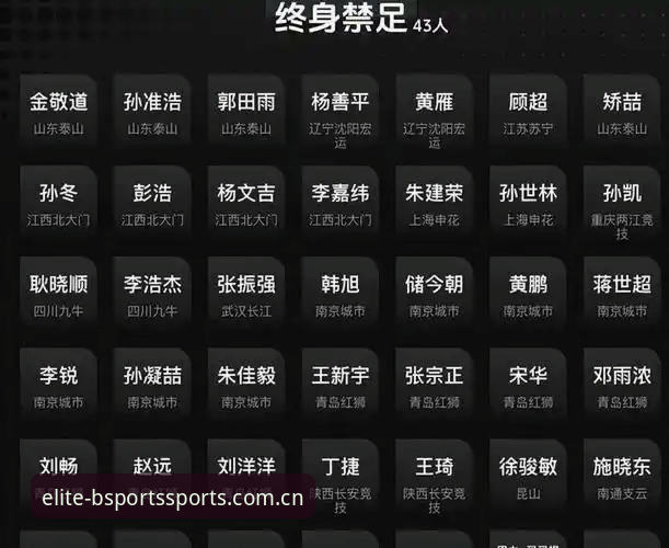 bsports新用户福利 17人终身禁足背后:3个关键切口解读足协第三批名单,B体育实战派带你复盘